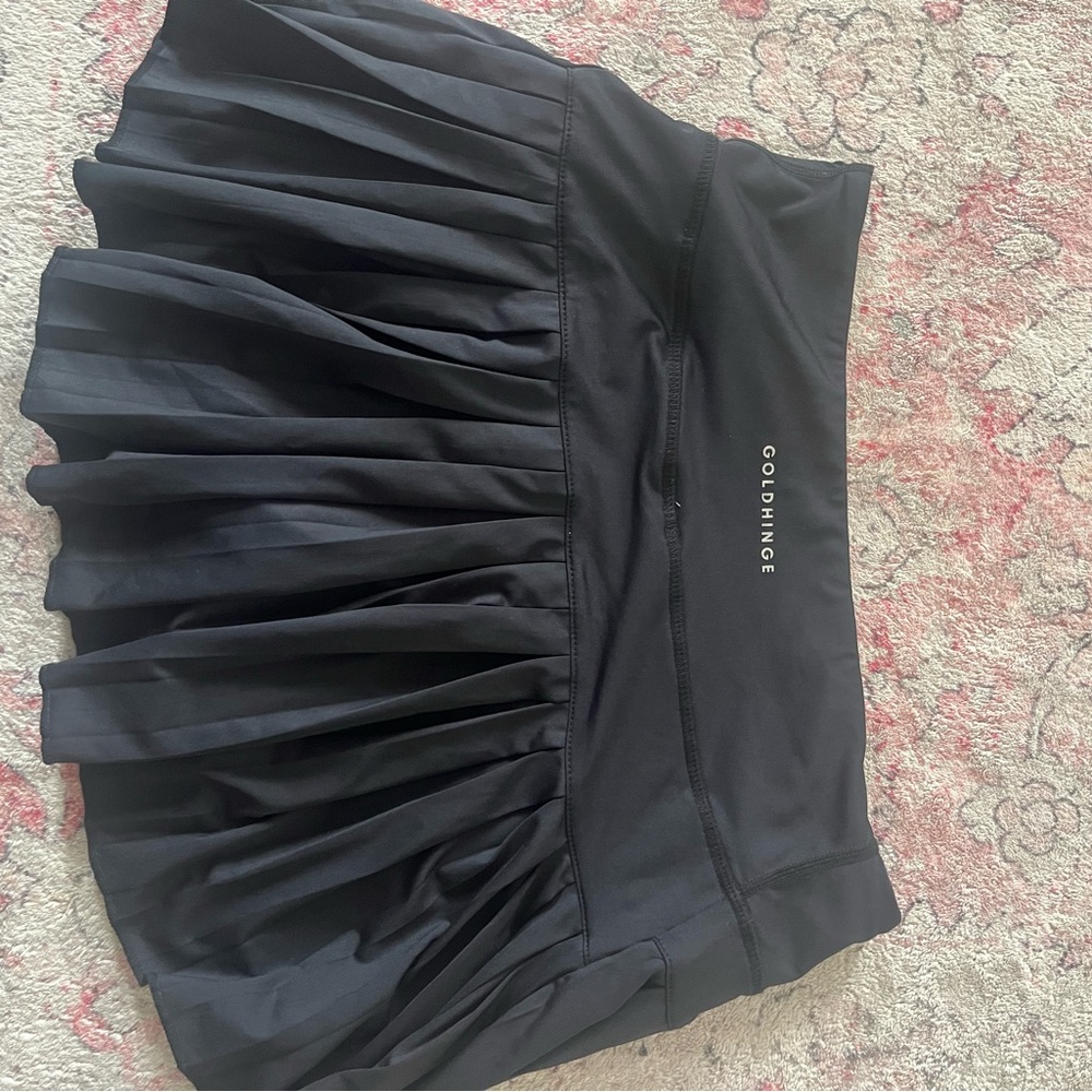 Goldhinge Black Pleated Skirt
